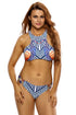 Sexy Luxury Peacock Print Sporty 2pcs Tankini Swimsuit
